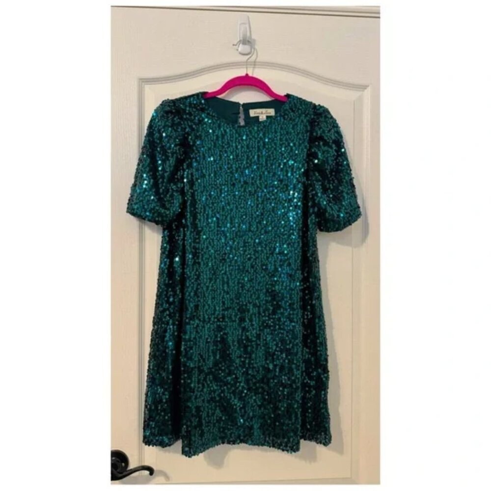 Vine & Love Green Sequin  Dress